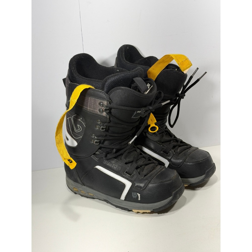 Burton Imprint 3 Snowboard Boots Mens Black White Lace Up Med Flex 9.5 mountain